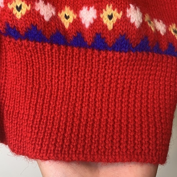 Charter Club Jane Justin Vintage 100% Wool Scottie Dog Knit Button Cardigan M - Picture 11 of 17